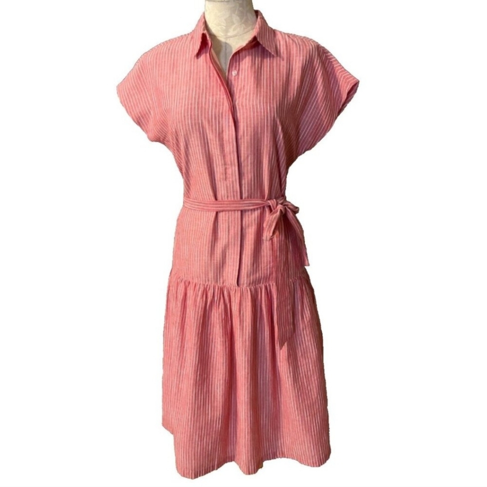 Daniel Cremieux Red and White Striped Dress 😍🥰